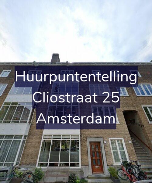 Foto gevel Huurpuntentelling voor Cliostraat 25, Amsterdam