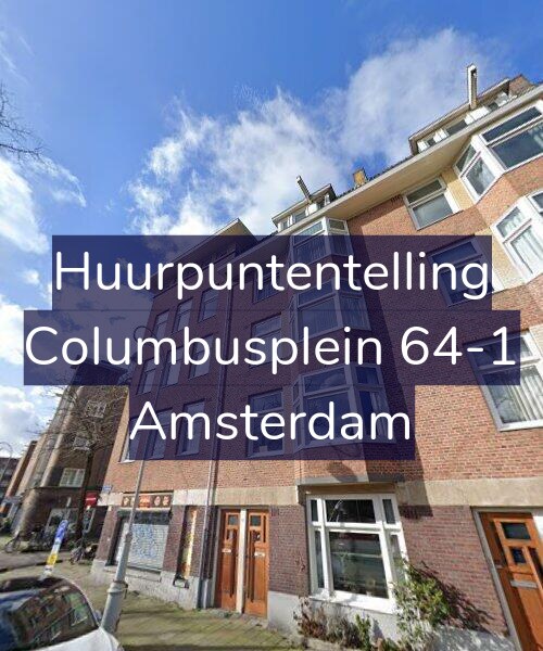 Foto gevel Huurpuntentelling voor Columbusplein 64-1, Amsterdam
