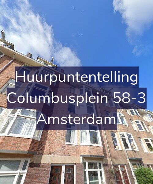 Foto gevel Huurpuntentelling voor Columbusplein 58-3, Amsterdam