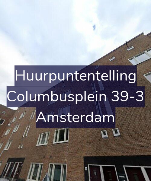 Foto gevel Huurpuntentelling voor Columbusplein 39-3, Amsterdam