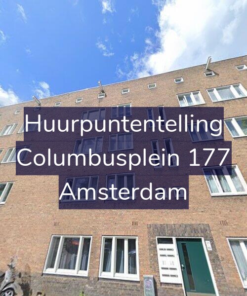Foto gevel Huurpuntentelling voor Columbusplein 177, Amsterdam
