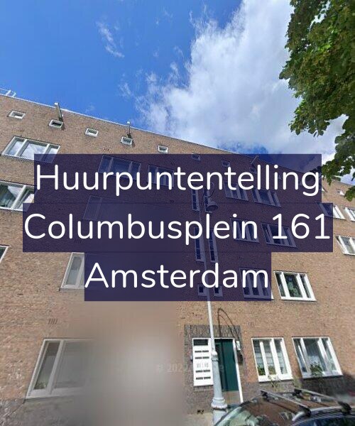 Foto gevel Huurpuntentelling voor Columbusplein 161, Amsterdam