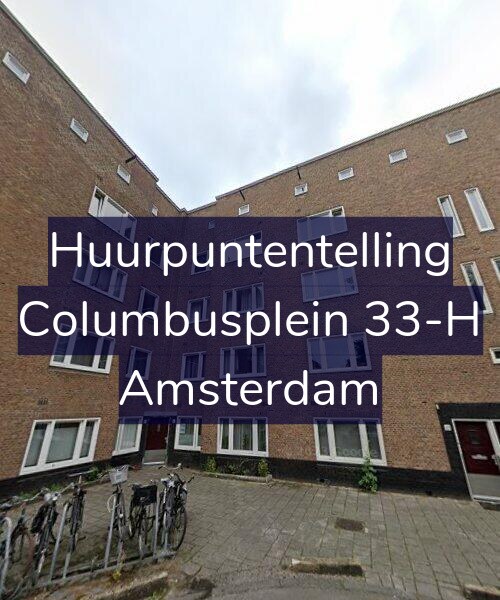 Foto gevel Huurpuntentelling voor Columbusplein 33-H, Amsterdam