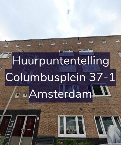 Foto gevel Huurpuntentelling voor Columbusplein 37-1, Amsterdam