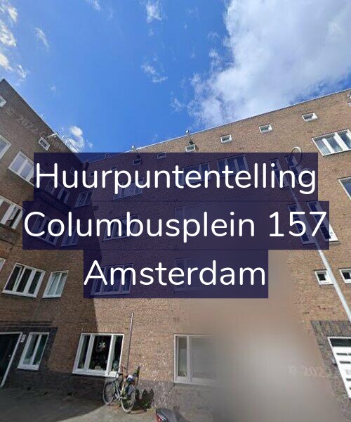 Foto gevel Huurpuntentelling voor Columbusplein 157, Amsterdam