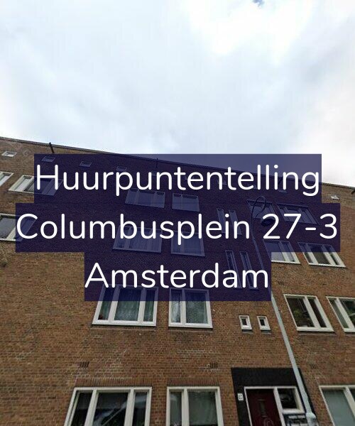 Foto gevel Huurpuntentelling voor Columbusplein 27-3, Amsterdam