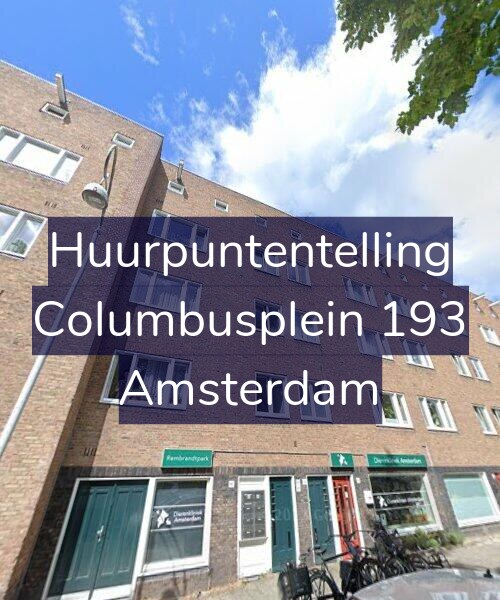 Foto gevel Huurpuntentelling voor Columbusplein 193, Amsterdam