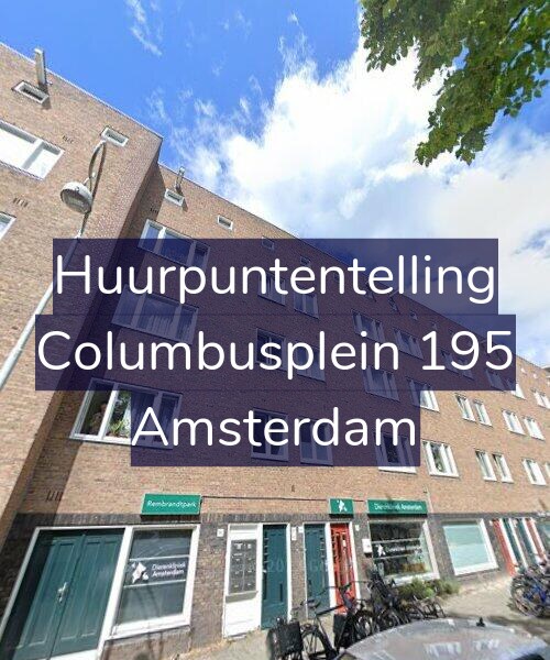 Foto gevel Huurpuntentelling voor Columbusplein 195, Amsterdam