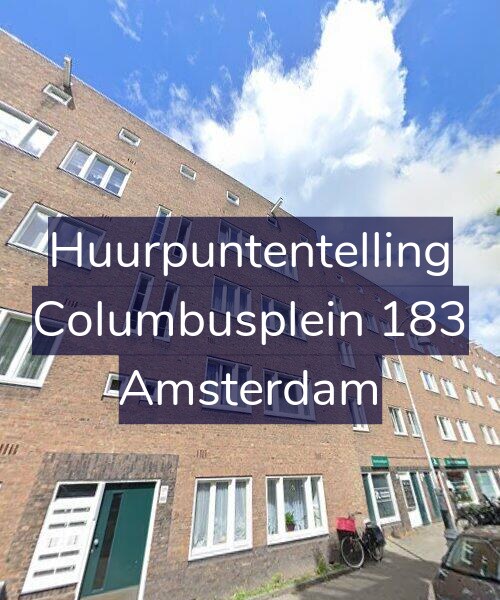 Foto gevel Huurpuntentelling voor Columbusplein 183, Amsterdam