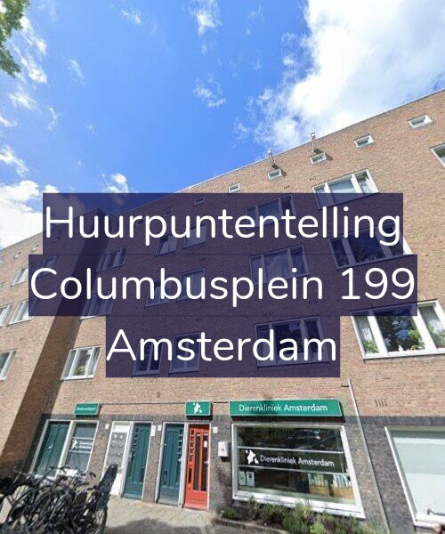 Foto gevel Huurpuntentelling voor Columbusplein 199, Amsterdam