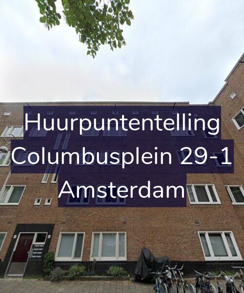 Foto gevel Huurpuntentelling voor Columbusplein 29-1, Amsterdam