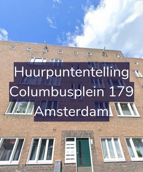 Foto gevel Huurpuntentelling voor Columbusplein 179, Amsterdam