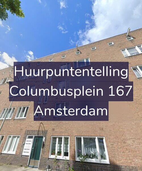 Foto gevel Huurpuntentelling voor Columbusplein 167, Amsterdam