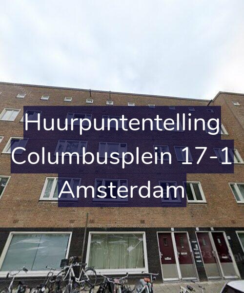 Foto gevel Huurpuntentelling voor Columbusplein 17-1, Amsterdam