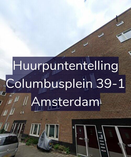 Foto gevel Huurpuntentelling voor Columbusplein 39-1, Amsterdam
