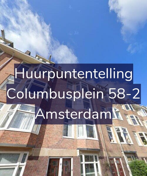Foto gevel Huurpuntentelling voor Columbusplein 58-2, Amsterdam