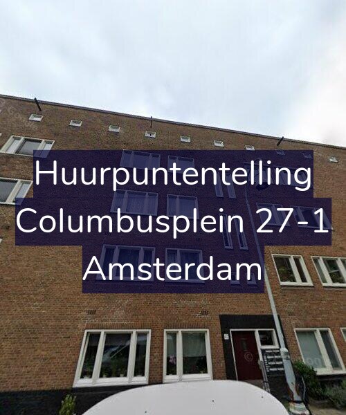 Foto gevel Huurpuntentelling voor Columbusplein 27-1, Amsterdam