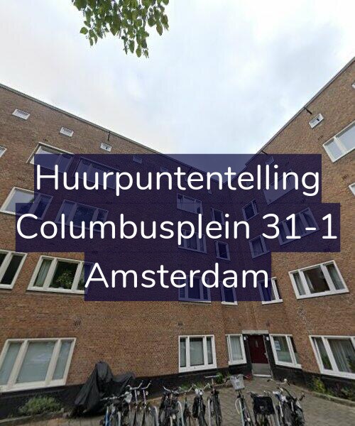 Foto gevel Huurpuntentelling voor Columbusplein 31-1, Amsterdam