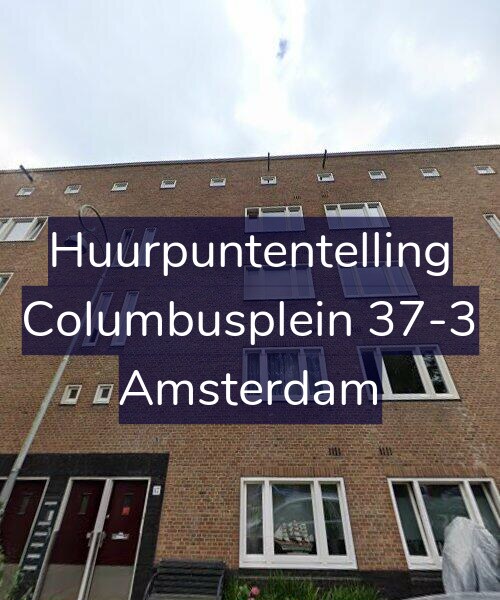 Foto gevel Huurpuntentelling voor Columbusplein 37-3, Amsterdam
