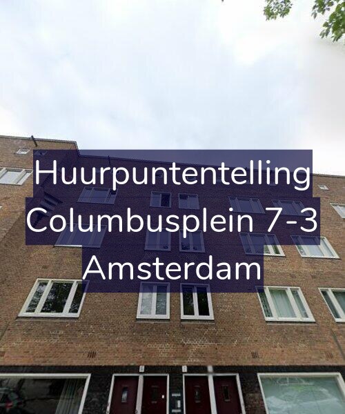 Foto gevel Huurpuntentelling voor Columbusplein 7-3, Amsterdam
