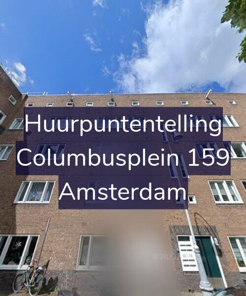 Foto gevel Huurpuntentelling voor Columbusplein 159, Amsterdam