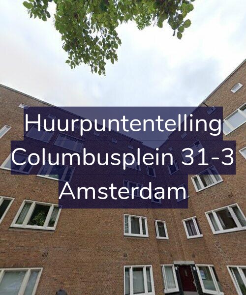 Foto gevel Huurpuntentelling voor Columbusplein 31-3, Amsterdam