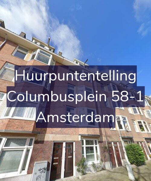 Foto gevel Huurpuntentelling voor Columbusplein 58-1, Amsterdam