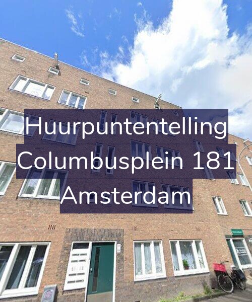 Foto gevel Huurpuntentelling voor Columbusplein 181, Amsterdam