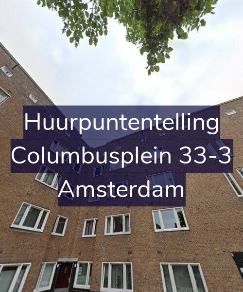 Foto gevel Huurpuntentelling voor Columbusplein 33-3, Amsterdam
