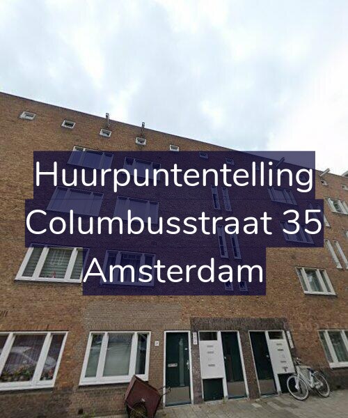 Foto gevel Huurpuntentelling voor Columbusstraat 35, Amsterdam