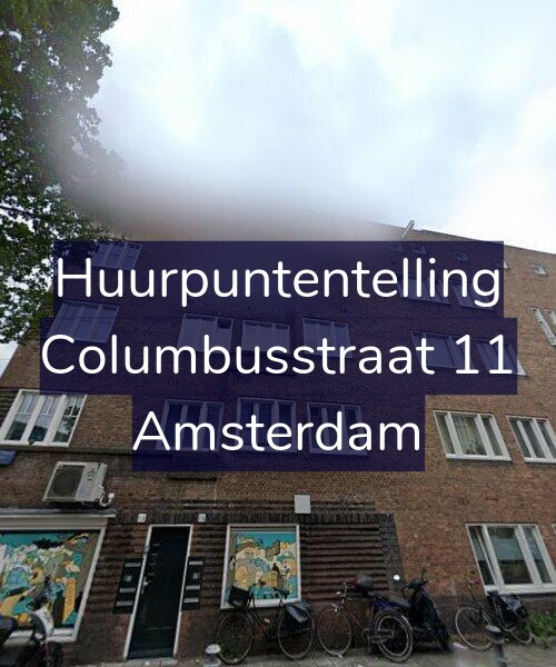 Foto gevel Huurpuntentelling voor Columbusstraat 11, Amsterdam