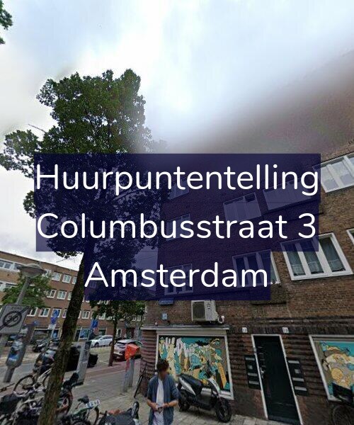 Foto gevel Huurpuntentelling voor Columbusstraat 3, Amsterdam