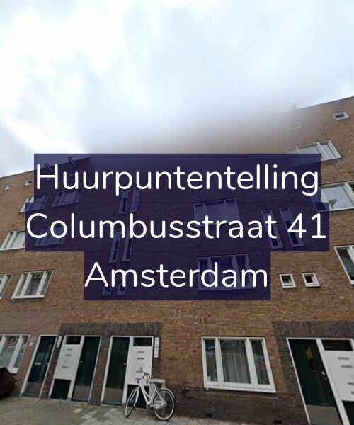 Foto gevel Huurpuntentelling voor Columbusstraat 41, Amsterdam