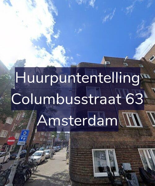 Foto gevel Huurpuntentelling voor Columbusstraat 63, Amsterdam
