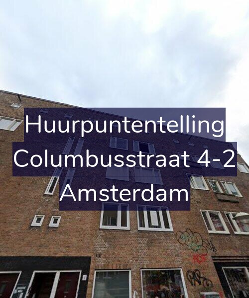 Foto gevel Huurpuntentelling voor Columbusstraat 4-2, Amsterdam
