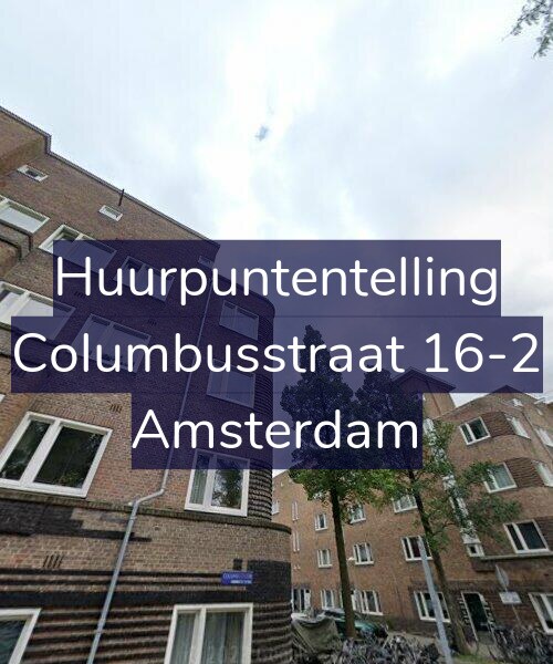 Foto gevel Huurpuntentelling voor Columbusstraat 16-2, Amsterdam