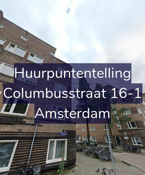 Foto gevel Huurpuntentelling voor Columbusstraat 16-1, Amsterdam