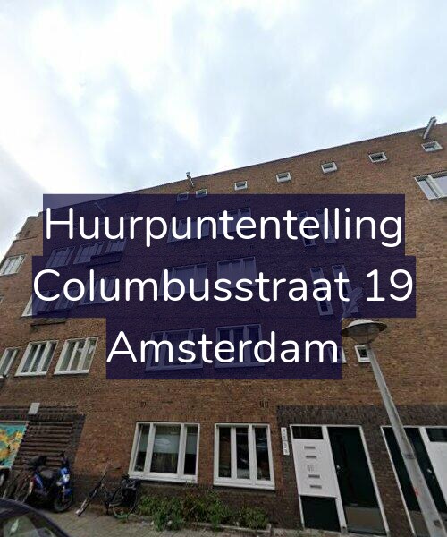 Foto gevel Huurpuntentelling voor Columbusstraat 19, Amsterdam