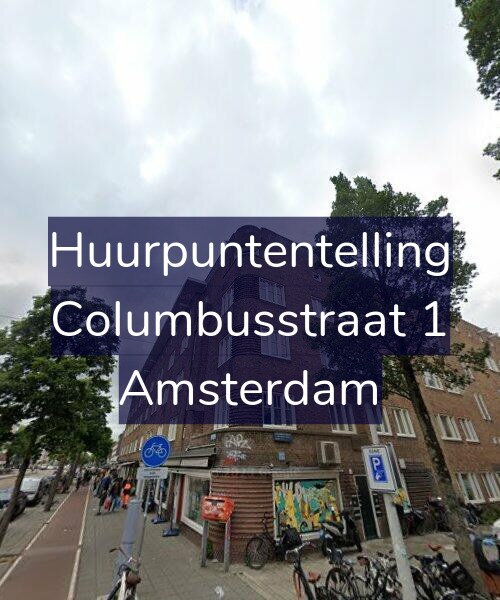 Foto gevel Huurpuntentelling voor Columbusstraat 1, Amsterdam