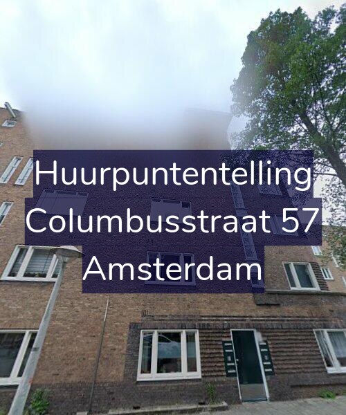 Foto gevel Huurpuntentelling voor Columbusstraat 57, Amsterdam