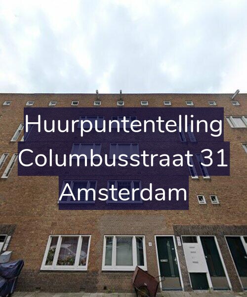 Foto gevel Huurpuntentelling voor Columbusstraat 31, Amsterdam