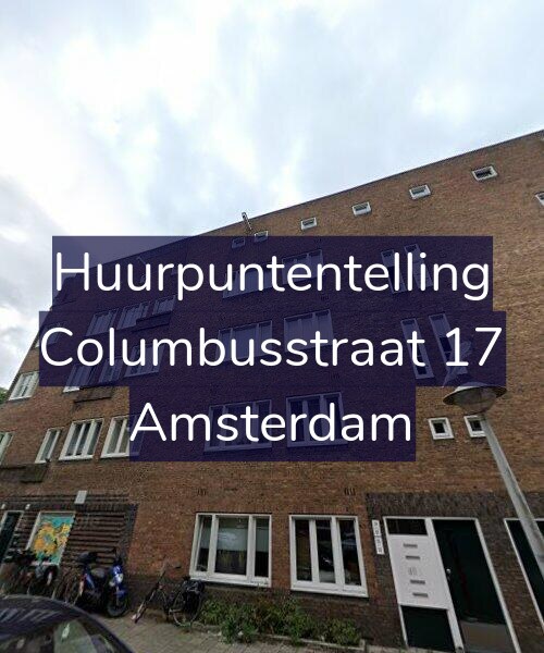 Foto gevel Huurpuntentelling voor Columbusstraat 17, Amsterdam