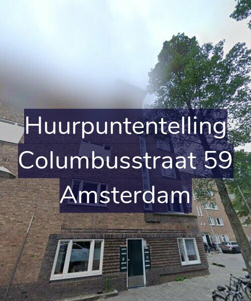 Foto gevel Huurpuntentelling voor Columbusstraat 59, Amsterdam