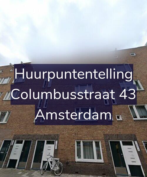 Foto gevel Huurpuntentelling voor Columbusstraat 43, Amsterdam