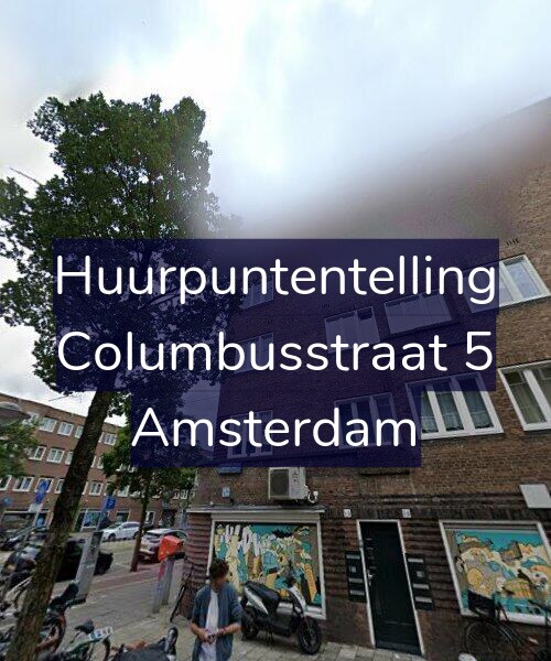 Foto gevel Huurpuntentelling voor Columbusstraat 5, Amsterdam
