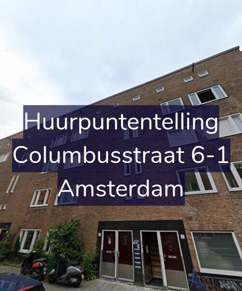 Foto gevel Huurpuntentelling voor Columbusstraat 6-1, Amsterdam