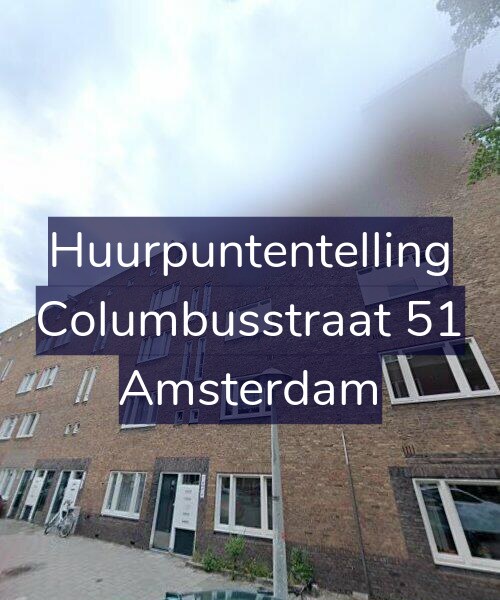 Foto gevel Huurpuntentelling voor Columbusstraat 51, Amsterdam