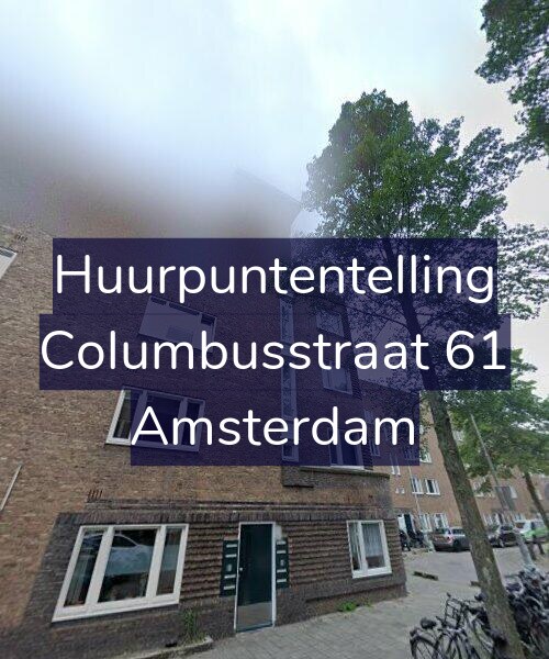 Foto gevel Huurpuntentelling voor Columbusstraat 61, Amsterdam
