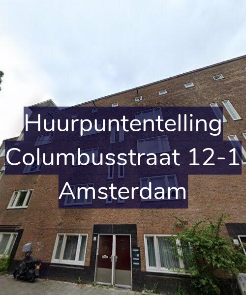 Foto gevel Huurpuntentelling voor Columbusstraat 12-1, Amsterdam