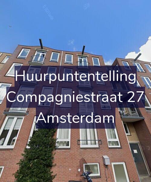 Foto gevel Huurpuntentelling voor Compagniestraat 27, Amsterdam